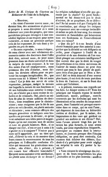 L'ami de la religion journal et revue ecclesiastique, politique et litteraire