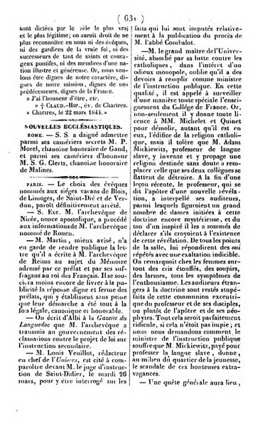 L'ami de la religion journal et revue ecclesiastique, politique et litteraire