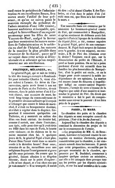 L'ami de la religion journal et revue ecclesiastique, politique et litteraire