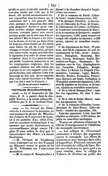 L'ami de la religion journal et revue ecclesiastique, politique et litteraire