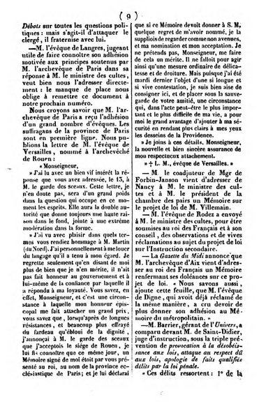 L'ami de la religion journal et revue ecclesiastique, politique et litteraire