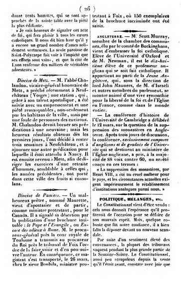 L'ami de la religion journal et revue ecclesiastique, politique et litteraire