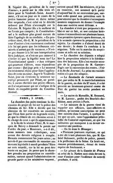 L'ami de la religion journal et revue ecclesiastique, politique et litteraire