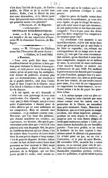 L'ami de la religion journal et revue ecclesiastique, politique et litteraire