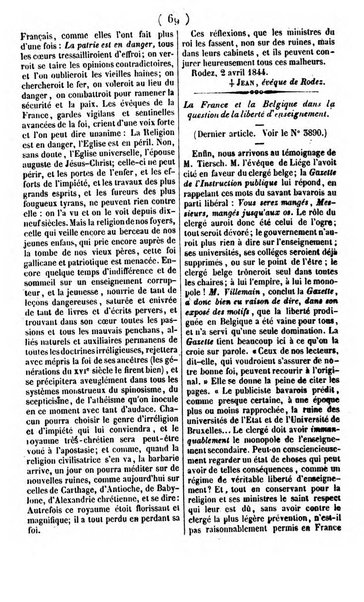 L'ami de la religion journal et revue ecclesiastique, politique et litteraire