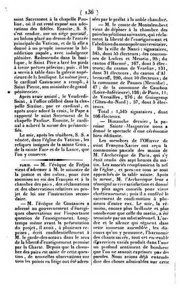 L'ami de la religion journal et revue ecclesiastique, politique et litteraire