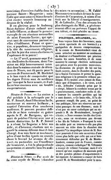 L'ami de la religion journal et revue ecclesiastique, politique et litteraire