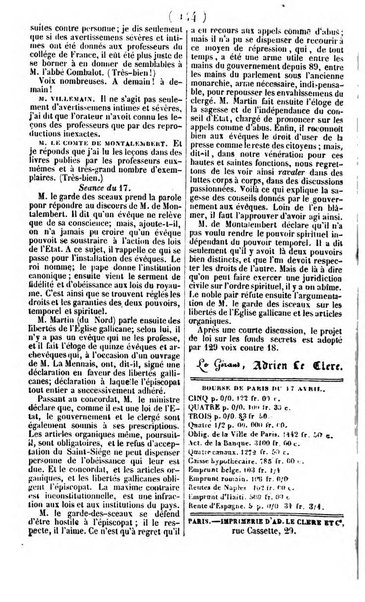 L'ami de la religion journal et revue ecclesiastique, politique et litteraire