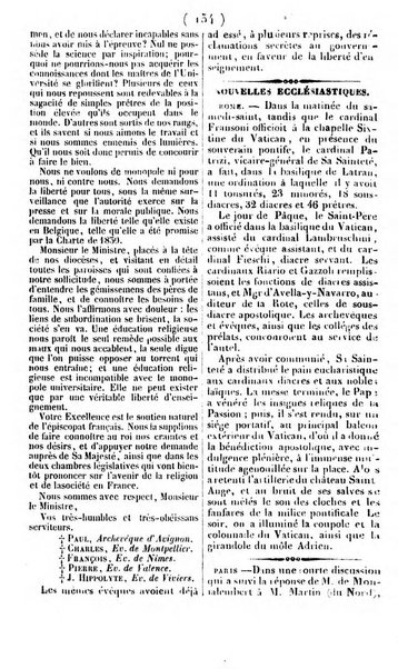 L'ami de la religion journal et revue ecclesiastique, politique et litteraire