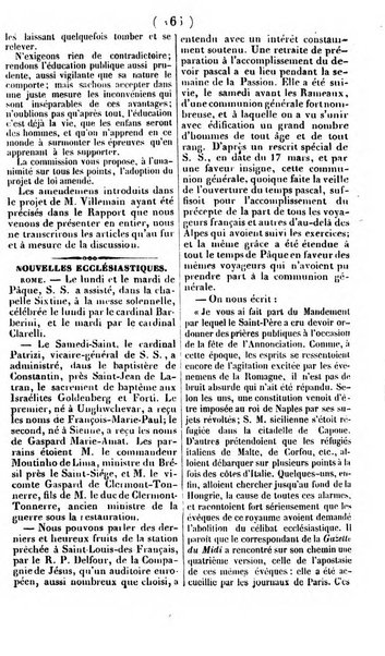 L'ami de la religion journal et revue ecclesiastique, politique et litteraire