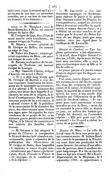 L'ami de la religion journal et revue ecclesiastique, politique et litteraire