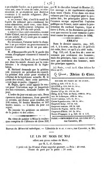 L'ami de la religion journal et revue ecclesiastique, politique et litteraire