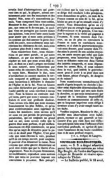 L'ami de la religion journal et revue ecclesiastique, politique et litteraire