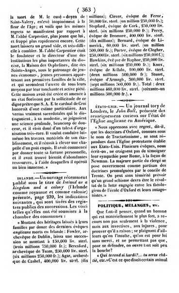 L'ami de la religion journal et revue ecclesiastique, politique et litteraire