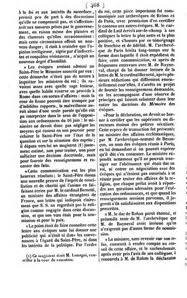 L'ami de la religion journal et revue ecclesiastique, politique et litteraire