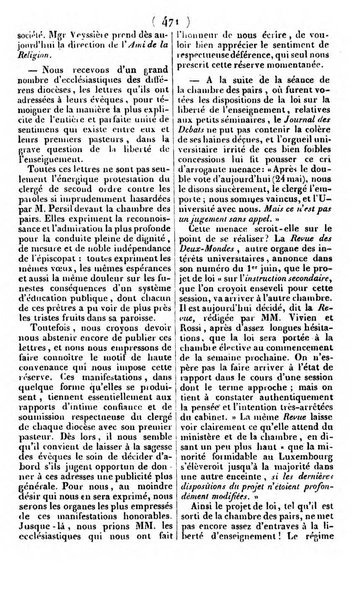 L'ami de la religion journal et revue ecclesiastique, politique et litteraire