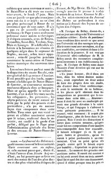 L'ami de la religion journal et revue ecclesiastique, politique et litteraire