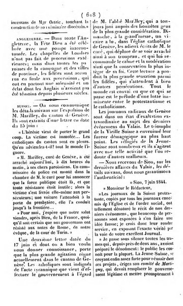 L'ami de la religion journal et revue ecclesiastique, politique et litteraire