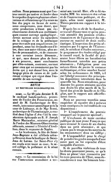 L'ami de la religion journal et revue ecclesiastique, politique et litteraire