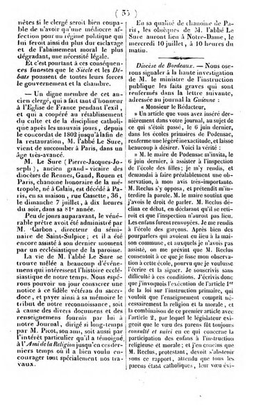 L'ami de la religion journal et revue ecclesiastique, politique et litteraire