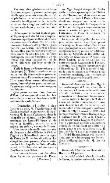 L'ami de la religion journal et revue ecclesiastique, politique et litteraire