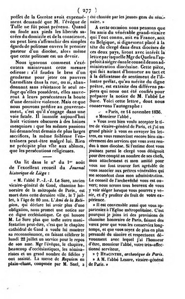 L'ami de la religion journal et revue ecclesiastique, politique et litteraire