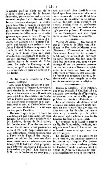 L'ami de la religion journal et revue ecclesiastique, politique et litteraire