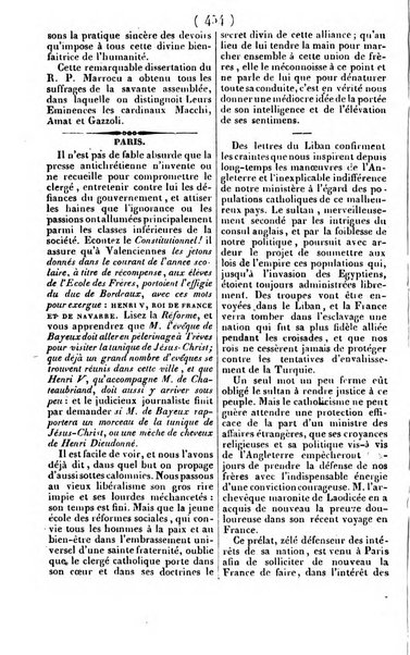 L'ami de la religion journal et revue ecclesiastique, politique et litteraire