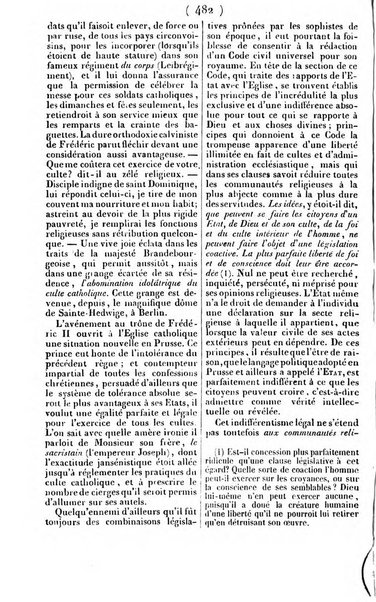 L'ami de la religion journal et revue ecclesiastique, politique et litteraire