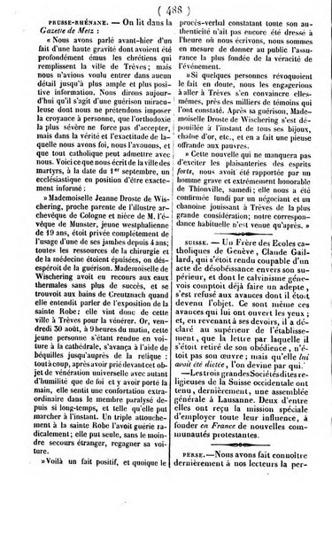 L'ami de la religion journal et revue ecclesiastique, politique et litteraire