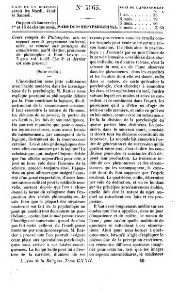 L'ami de la religion journal et revue ecclesiastique, politique et litteraire