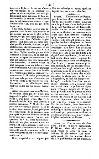 L'ami de la religion journal et revue ecclesiastique, politique et litteraire