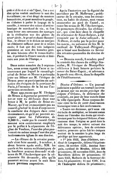 L'ami de la religion journal et revue ecclesiastique, politique et litteraire