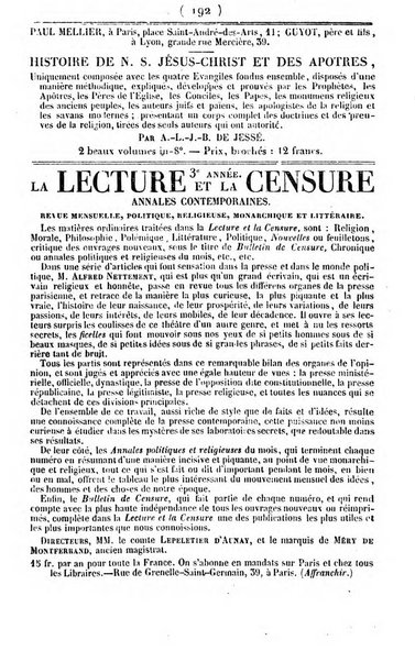 L'ami de la religion journal et revue ecclesiastique, politique et litteraire