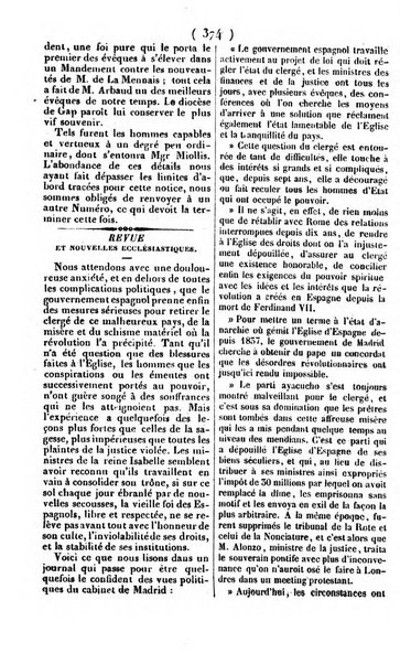 L'ami de la religion journal et revue ecclesiastique, politique et litteraire