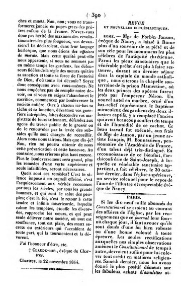 L'ami de la religion journal et revue ecclesiastique, politique et litteraire