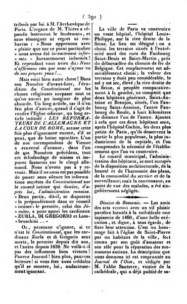 L'ami de la religion journal et revue ecclesiastique, politique et litteraire