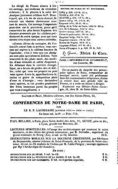 L'ami de la religion journal et revue ecclesiastique, politique et litteraire