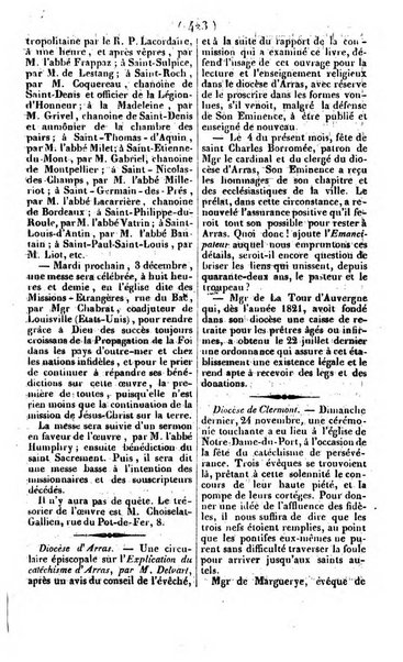 L'ami de la religion journal et revue ecclesiastique, politique et litteraire