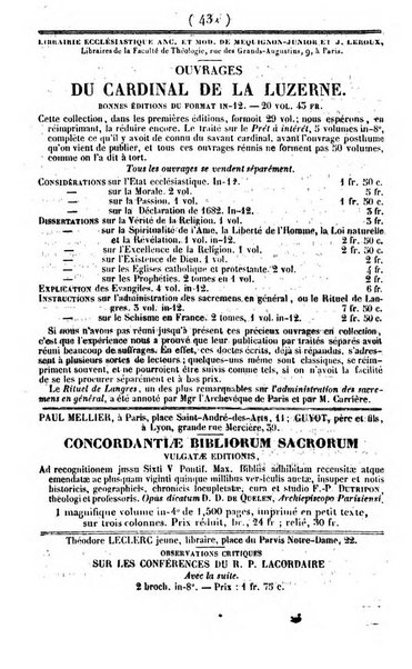 L'ami de la religion journal et revue ecclesiastique, politique et litteraire