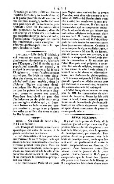 L'ami de la religion journal et revue ecclesiastique, politique et litteraire