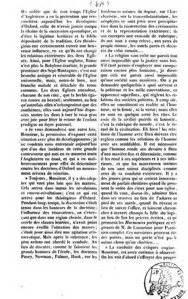 L'ami de la religion journal et revue ecclesiastique, politique et litteraire