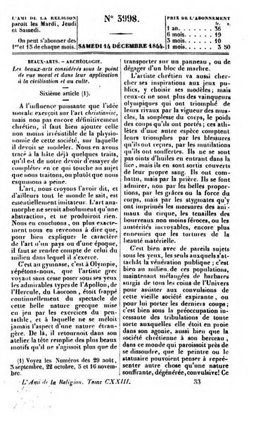 L'ami de la religion journal et revue ecclesiastique, politique et litteraire