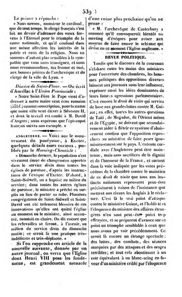 L'ami de la religion journal et revue ecclesiastique, politique et litteraire