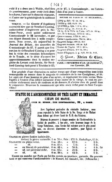 L'ami de la religion journal et revue ecclesiastique, politique et litteraire