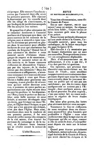 L'ami de la religion journal et revue ecclesiastique, politique et litteraire