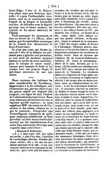 L'ami de la religion journal et revue ecclesiastique, politique et litteraire