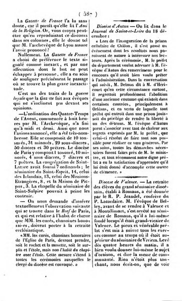 L'ami de la religion journal et revue ecclesiastique, politique et litteraire