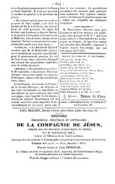 L'ami de la religion journal et revue ecclesiastique, politique et litteraire