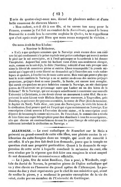 L'ami de la religion journal et revue ecclesiastique, politique et litteraire